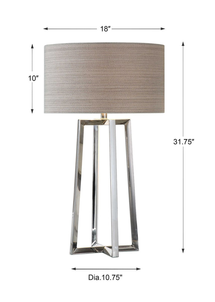 Keokee Stainless Steel Table Lamp - Bombay Mercantile