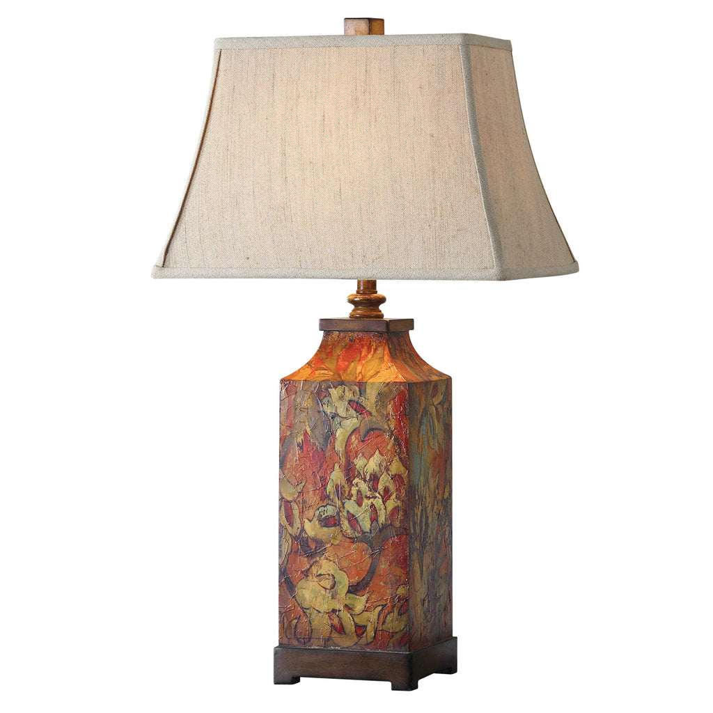 Colorful Flowers Table Lamp - Bombay Mercantile