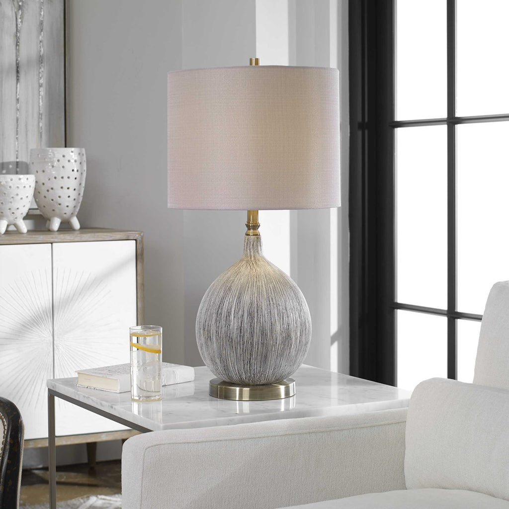 Hedera Textured Ivory Table Lamp - Bombay Mercantile