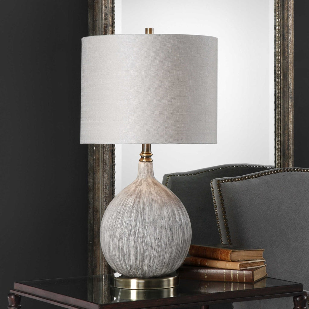 Hedera Textured Ivory Table Lamp - Bombay Mercantile