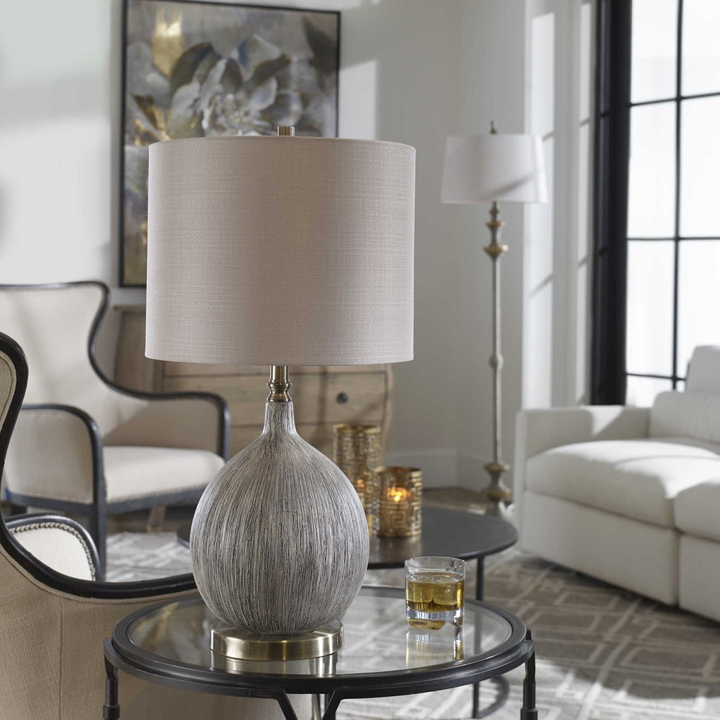 Hedera Textured Ivory Table Lamp - Bombay Mercantile