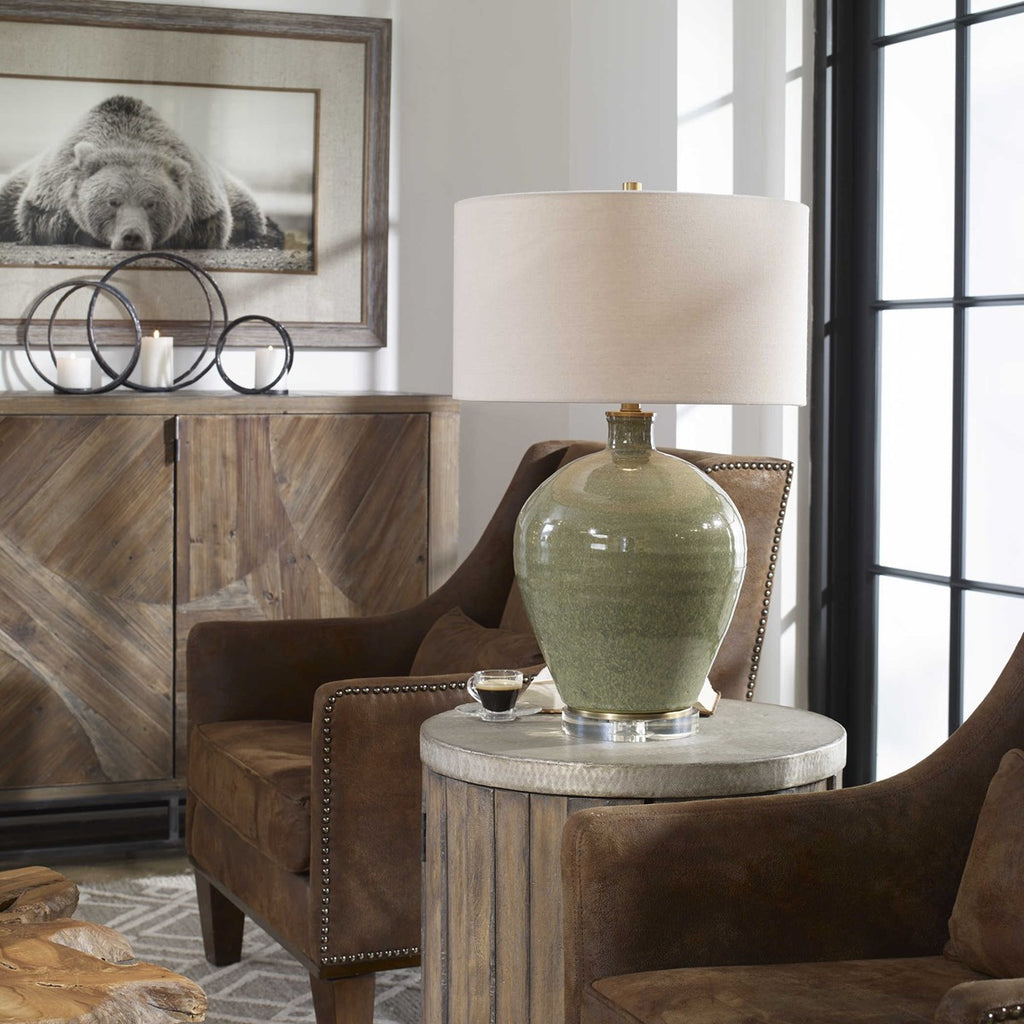 Elva Emerald Table Lamp - Bombay Mercantile