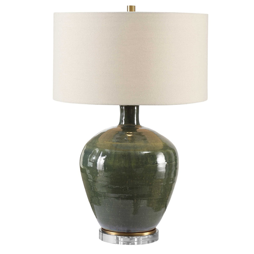 Elva Emerald Table Lamp - Bombay Mercantile