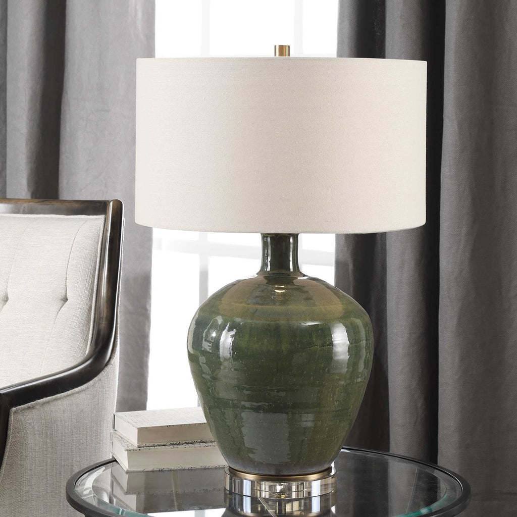 Elva Emerald Table Lamp - Bombay Mercantile