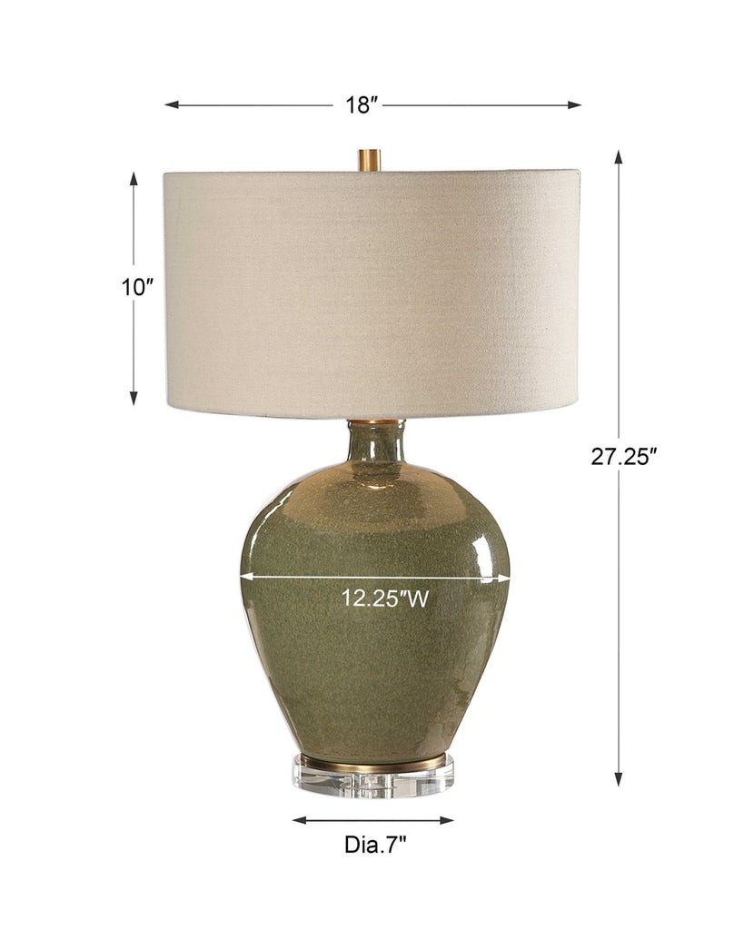Elva Emerald Table Lamp - Bombay Mercantile