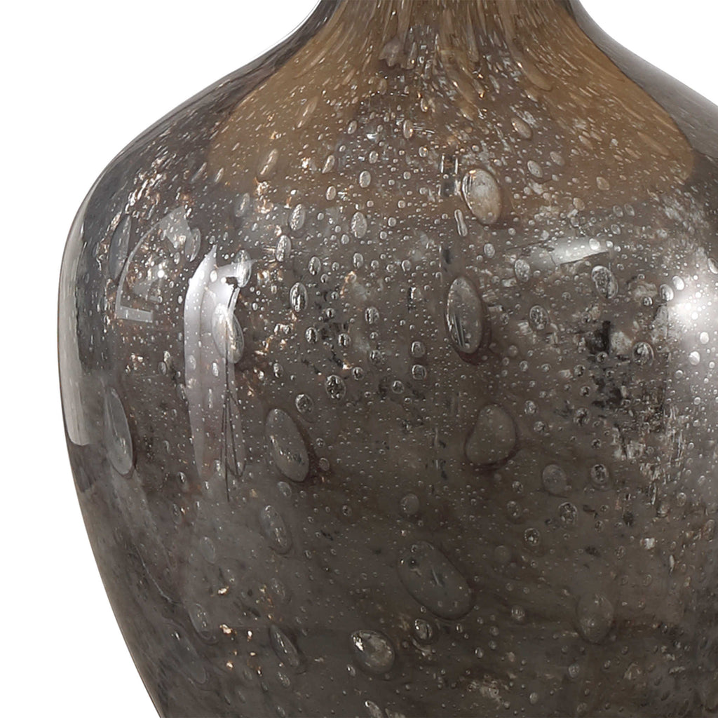Adria Transparent Gray Glass Lamp - Bombay Mercantile