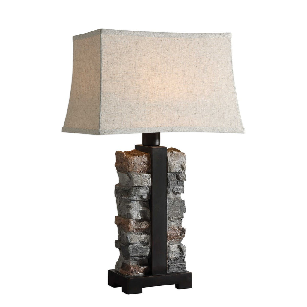 Kodiak Stacked Stone Lamp - Bombay Mercantile