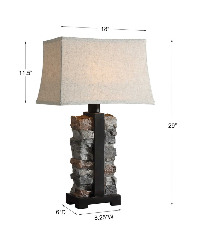 Kodiak Stacked Stone Lamp - Bombay Mercantile