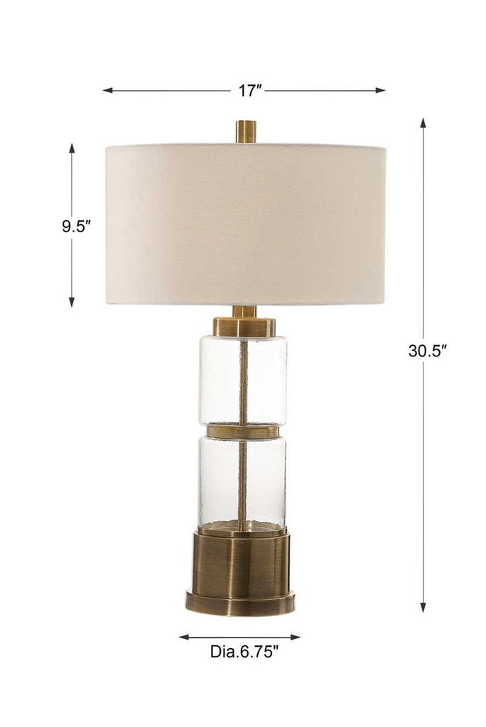 Vaiga Glass Column Lamp - Bombay Mercantile