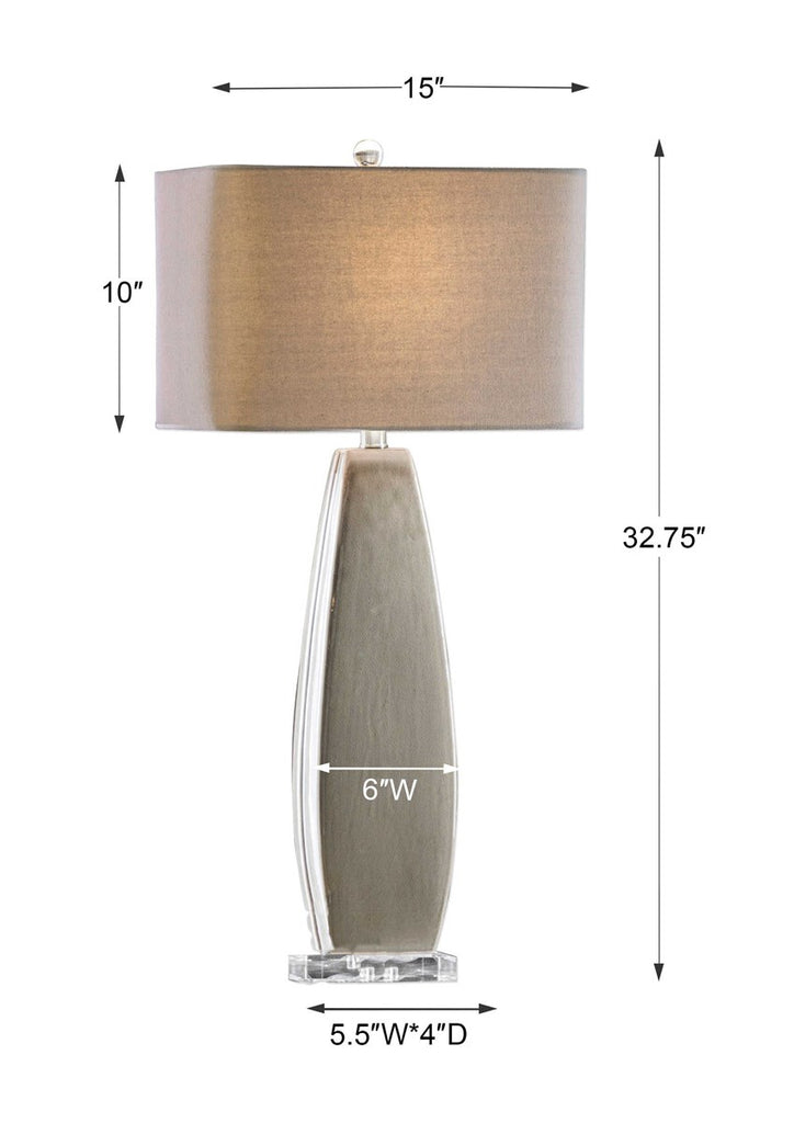 Michalla Charcoal Lamp - Bombay Mercantile