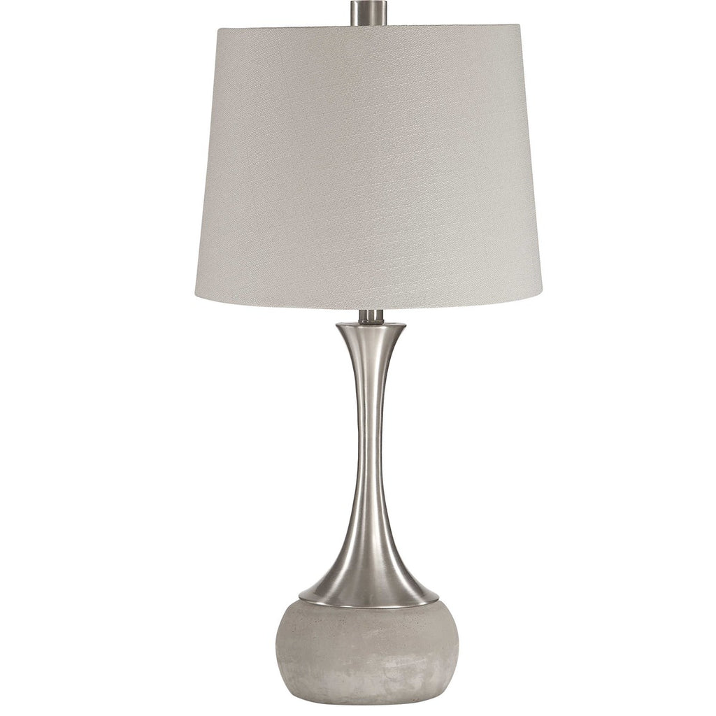 Niah Brushed Nickel Lamp - Bombay Mercantile