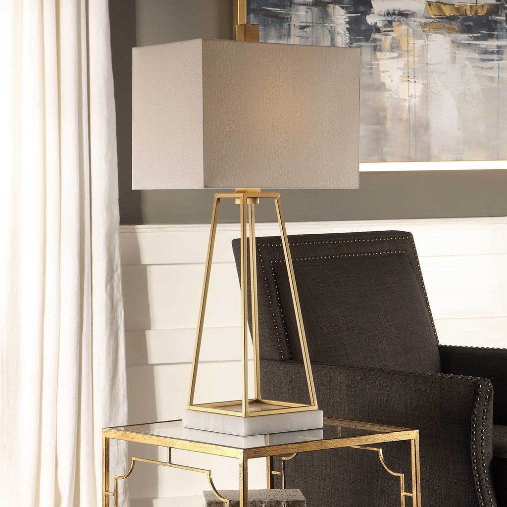 Mackean Metallic Gold Lamp - Bombay Mercantile