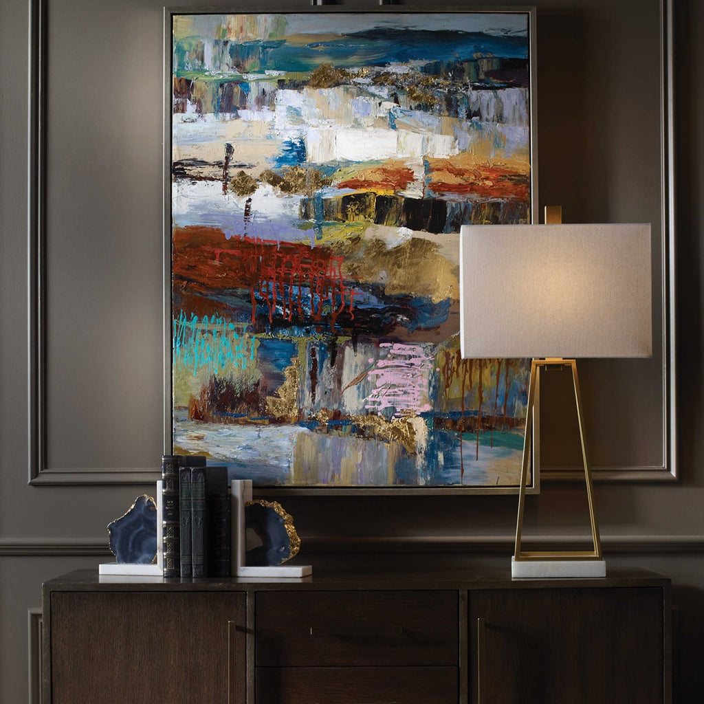 Mackean Metallic Gold Lamp - Bombay Mercantile