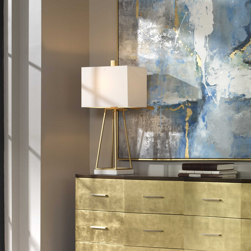 Mackean Metallic Gold Lamp - Bombay Mercantile