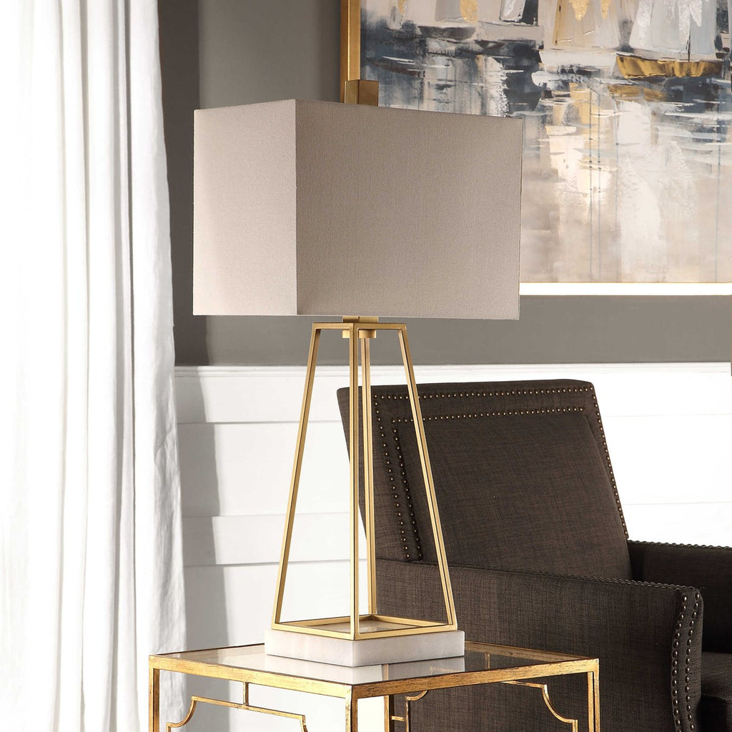 Mackean Metallic Gold Lamp - Bombay Mercantile