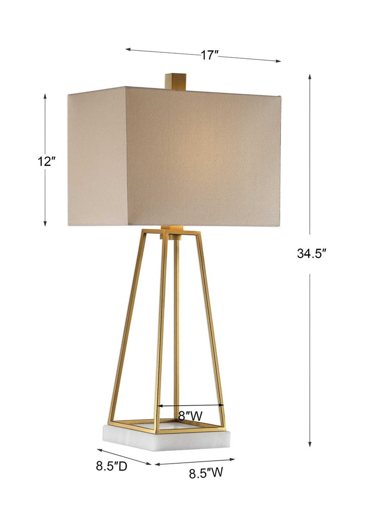 Mackean Metallic Gold Lamp - Bombay Mercantile