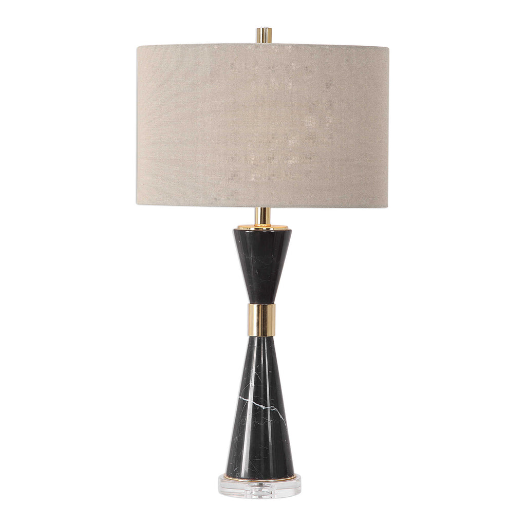 Alastair Black Marble Table Lamp - Bombay Mercantile