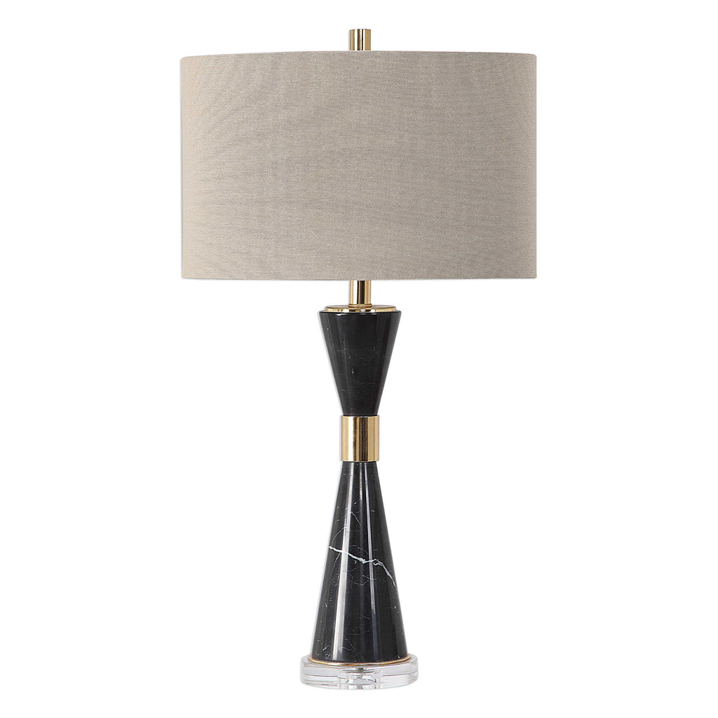 Alastair Black Marble Table Lamp - Bombay Mercantile