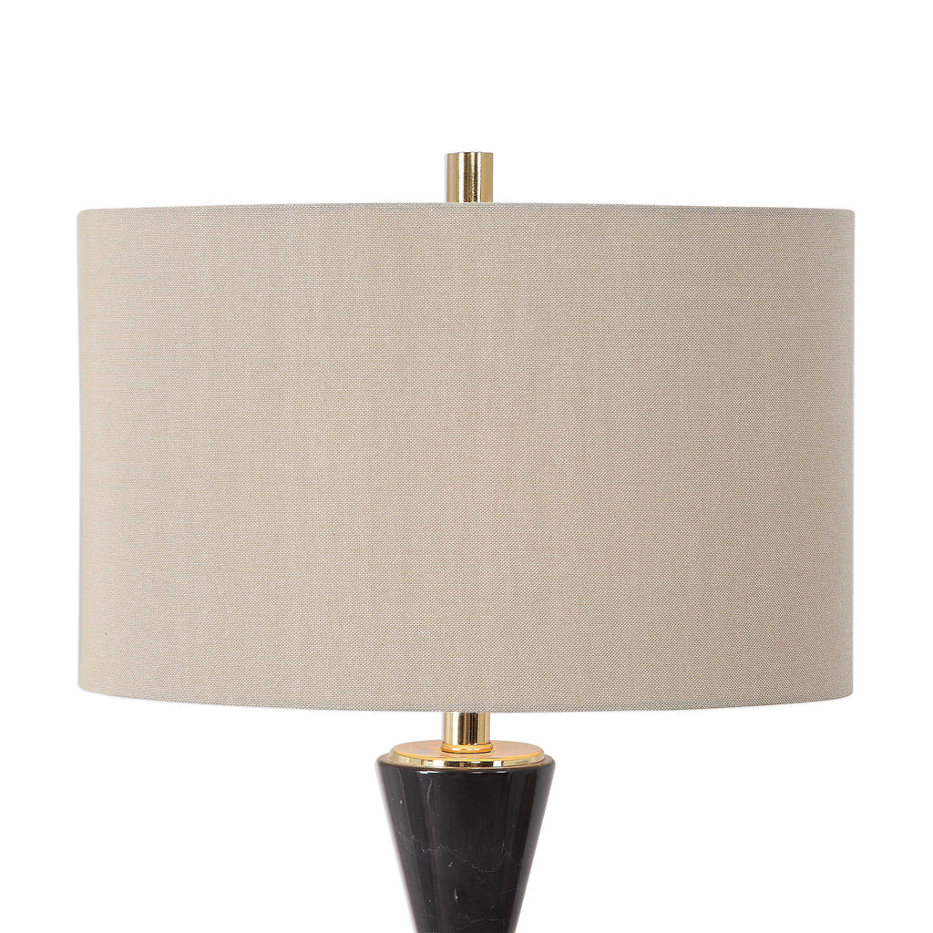 Alastair Black Marble Table Lamp - Bombay Mercantile