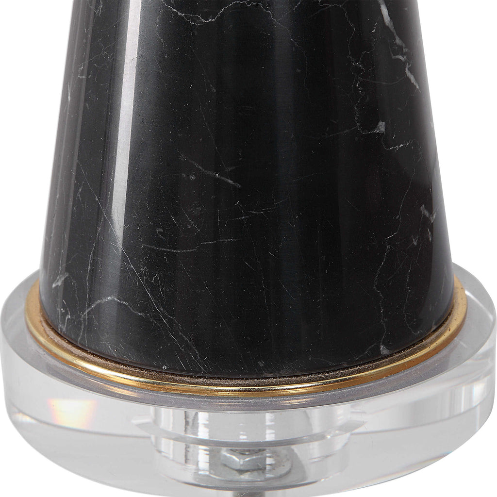 Alastair Black Marble Table Lamp - Bombay Mercantile