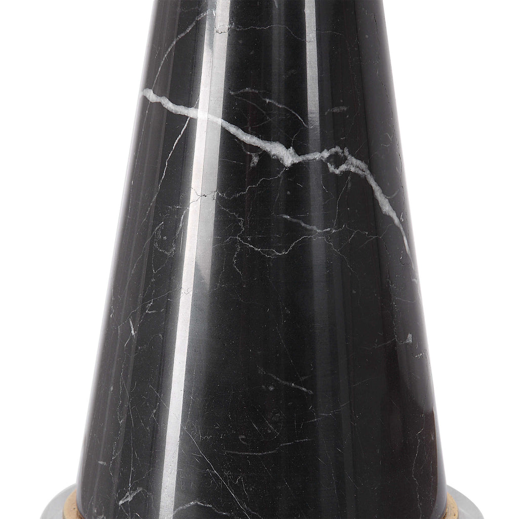 Alastair Black Marble Table Lamp - Bombay Mercantile