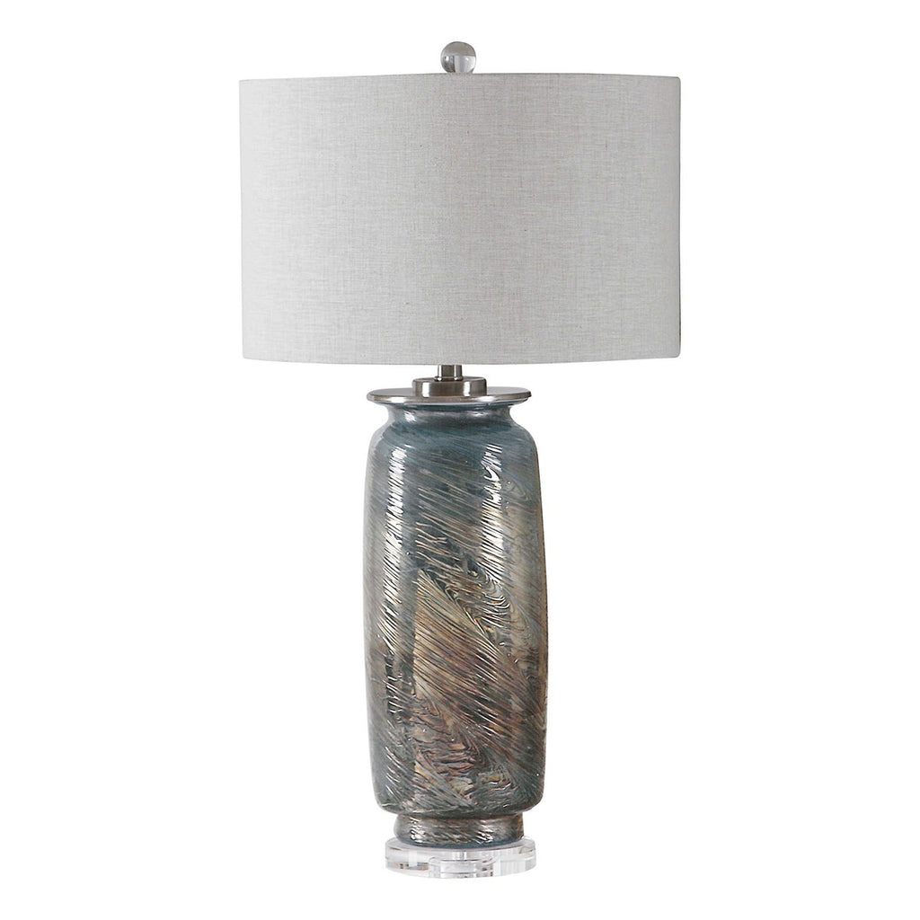 Olesya Swirl Glass Table Lamp - Bombay Mercantile