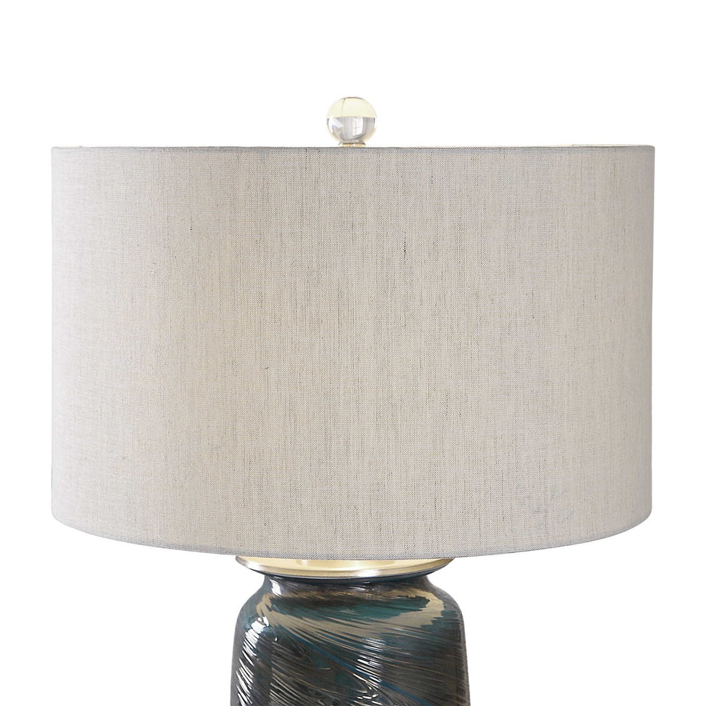 Olesya Swirl Glass Table Lamp - Bombay Mercantile