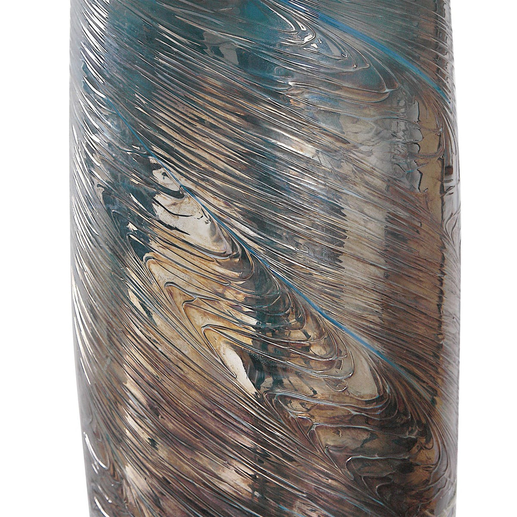 Olesya Swirl Glass Table Lamp - Bombay Mercantile