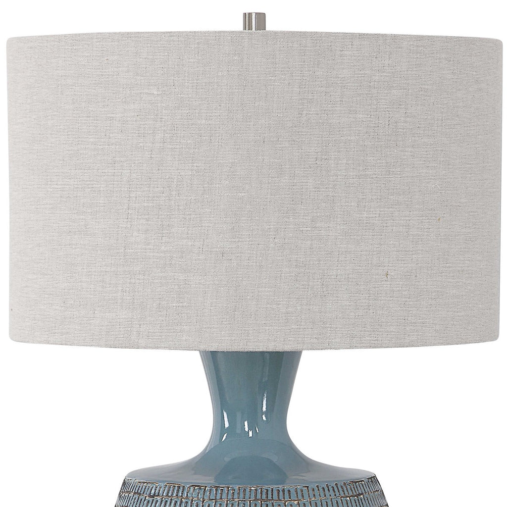 Hearst Blue Glaze Table Lamp - Bombay Mercantile