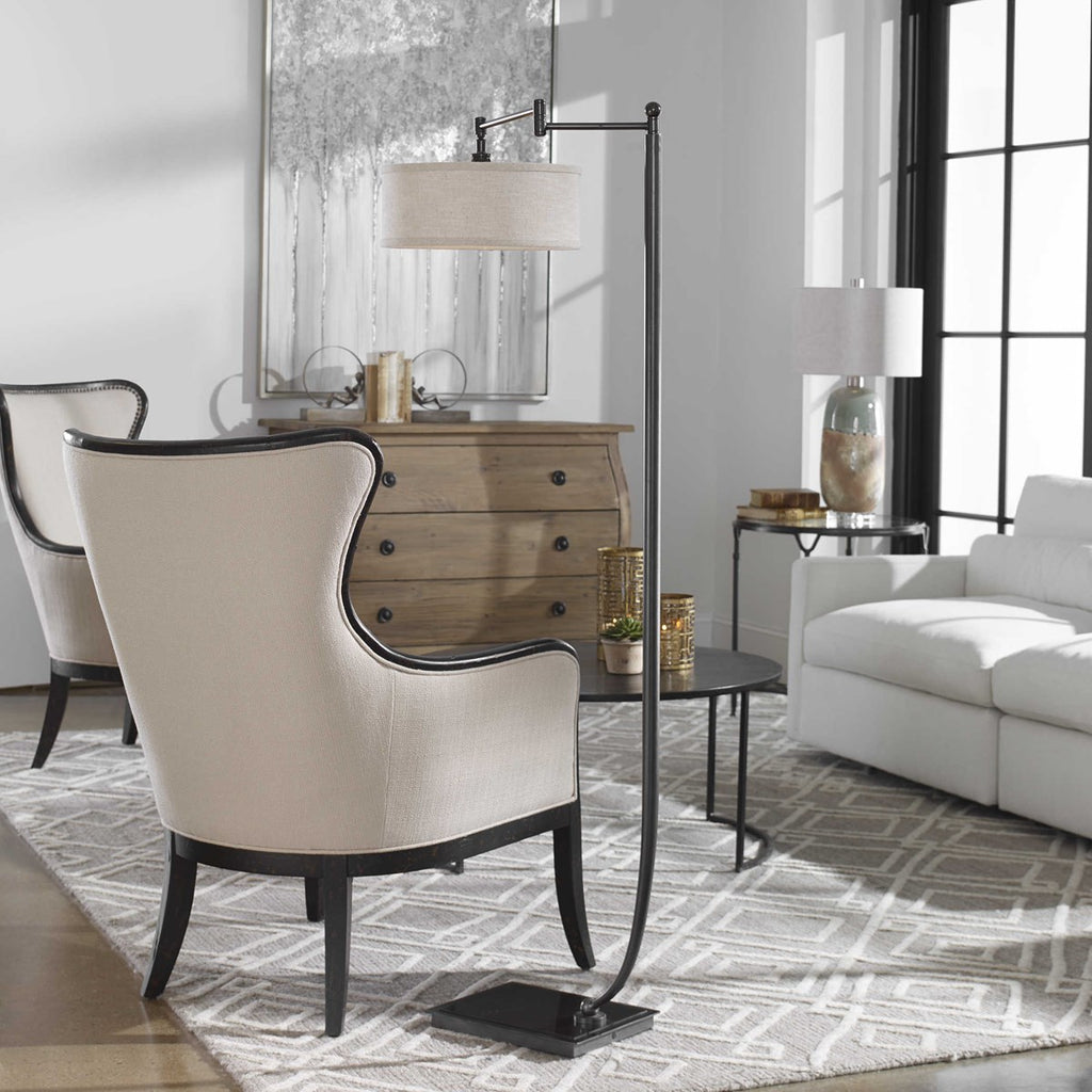 Lamine Dark Bronze Floor Lamp - Bombay Mercantile