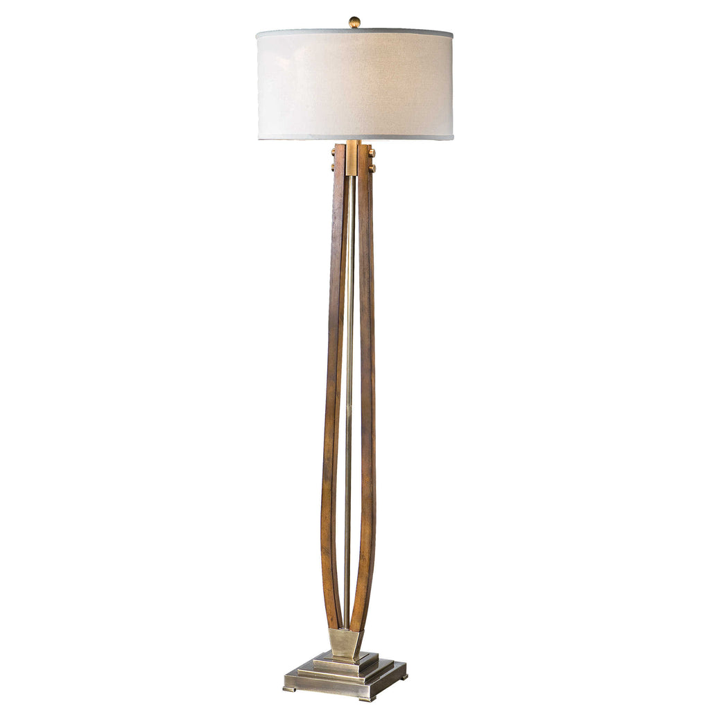 Boydton Burnished Wood Floor Lamp - Bombay Mercantile
