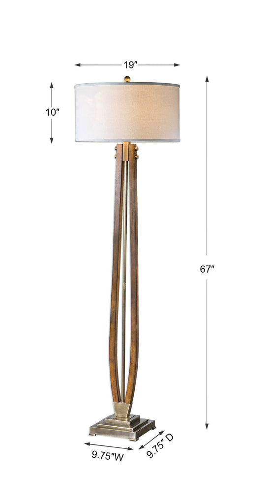 Boydton Burnished Wood Floor Lamp - Bombay Mercantile