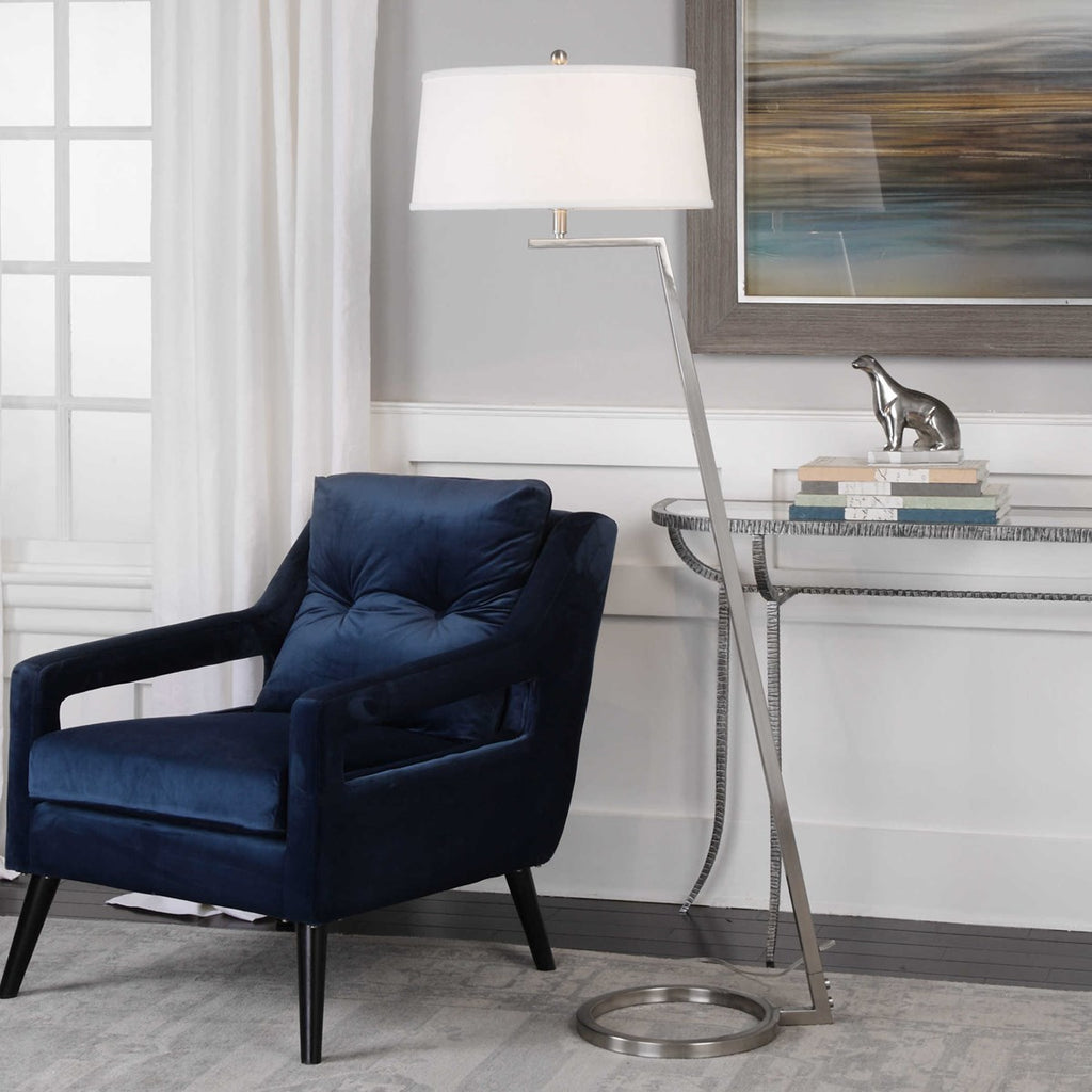 Ordino Modern Nickel Floor Lamp - Bombay Mercantile