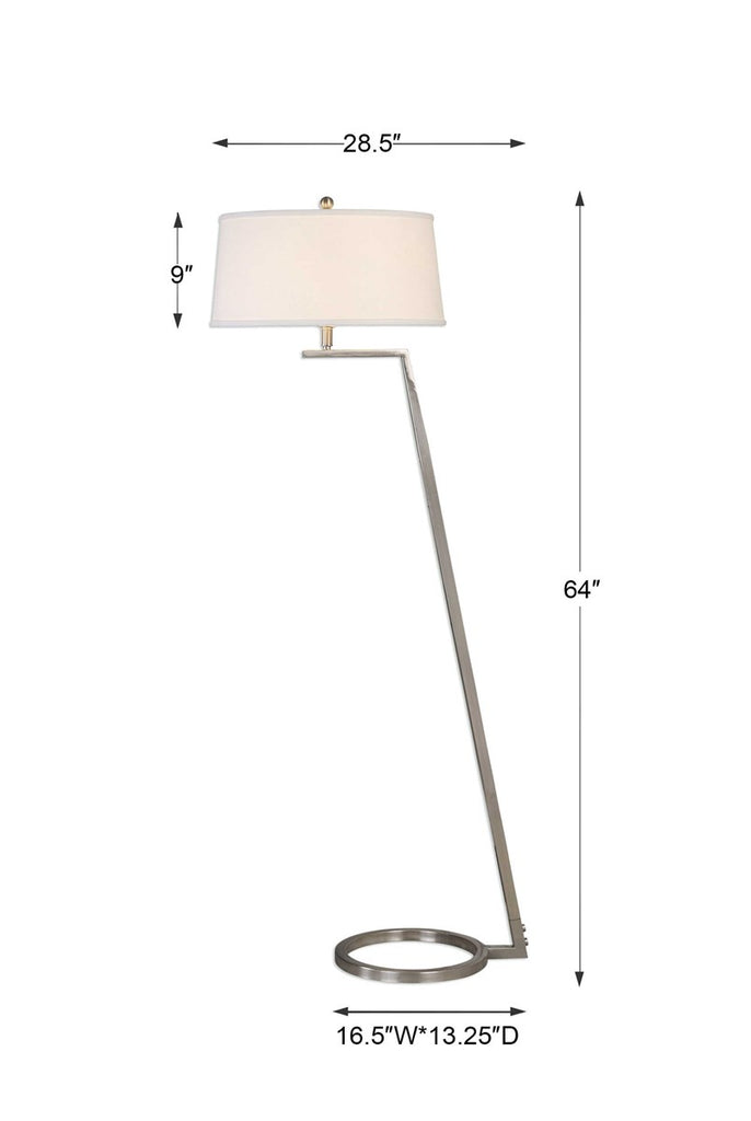 Ordino Modern Nickel Floor Lamp - Bombay Mercantile