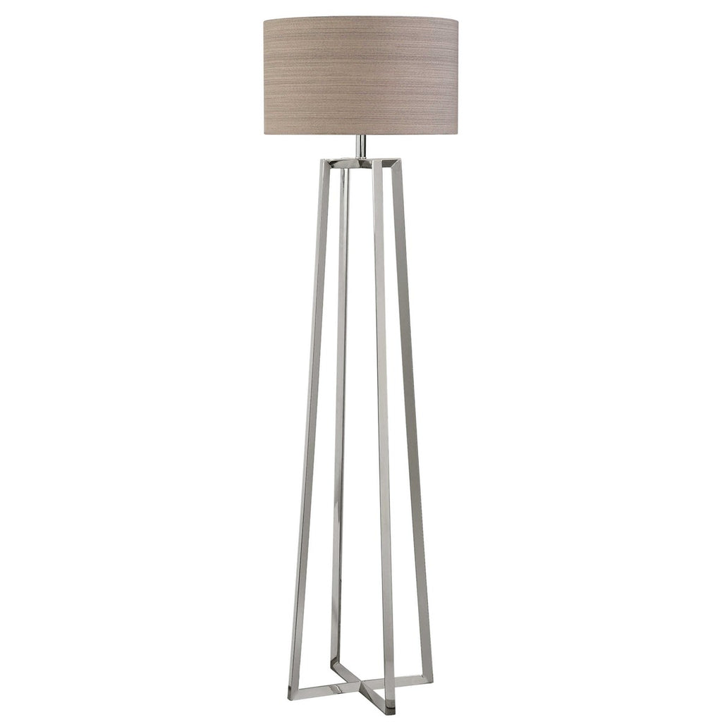 Keokee Polished Nickel Floor Lamp - Bombay Mercantile