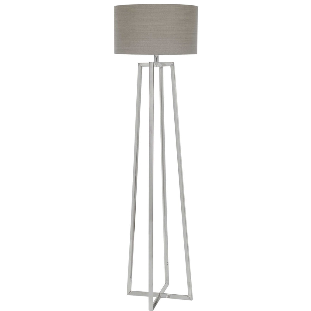 Keokee Polished Nickel Floor Lamp - Bombay Mercantile