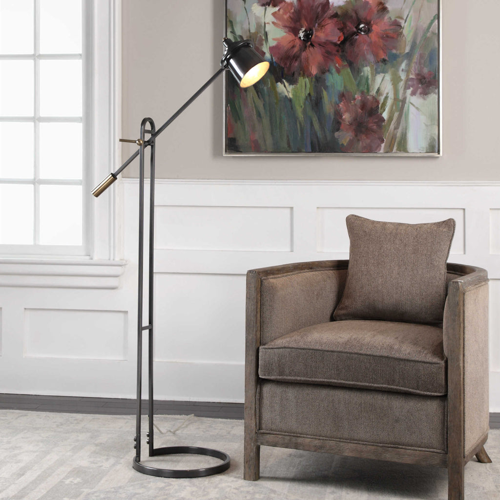Chisum Dark Bronze Floor Lamp - Bombay Mercantile