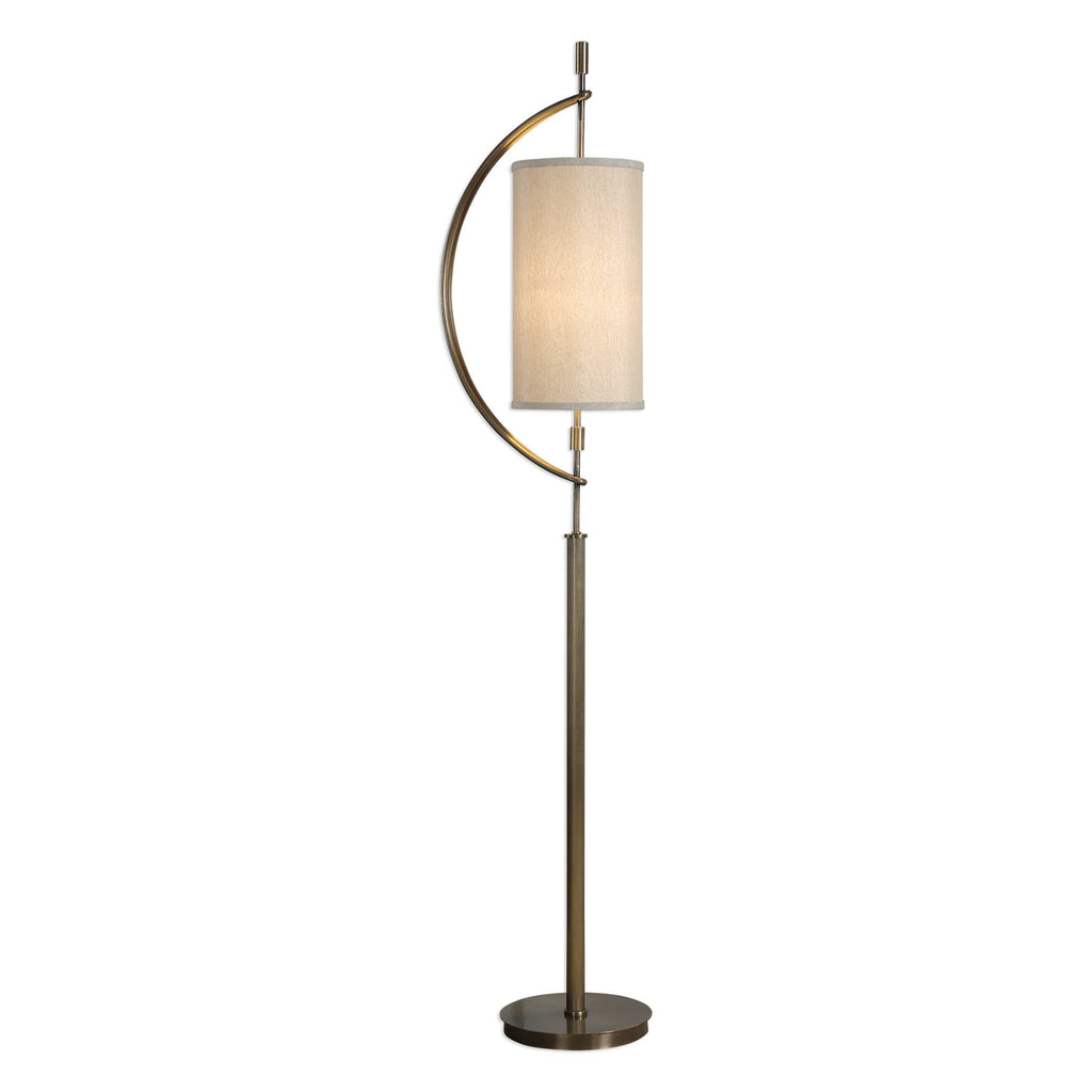 Balaour Antique Brass Floor Lamp - Bombay Mercantile
