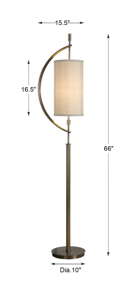 Balaour Antique Brass Floor Lamp - Bombay Mercantile