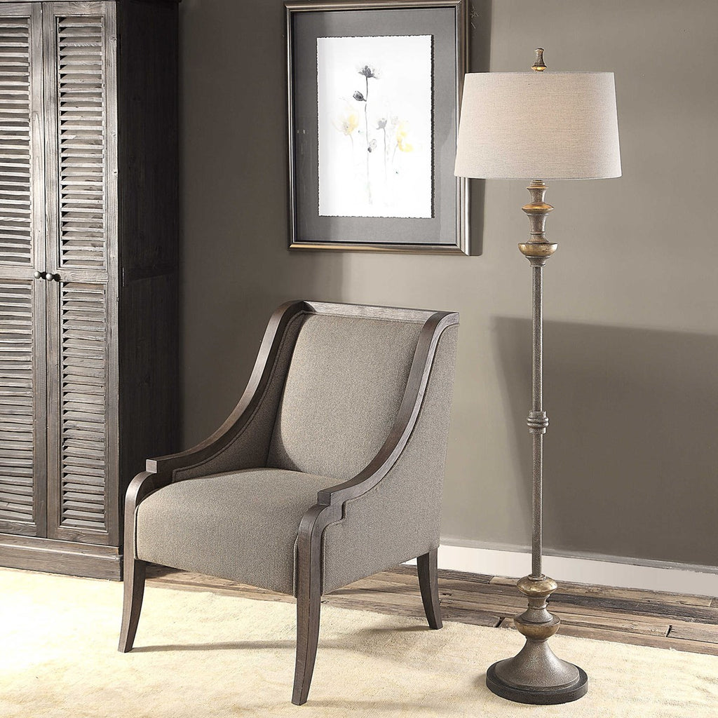 Vetralla Silver Bronze Floor Lamp - Bombay Mercantile