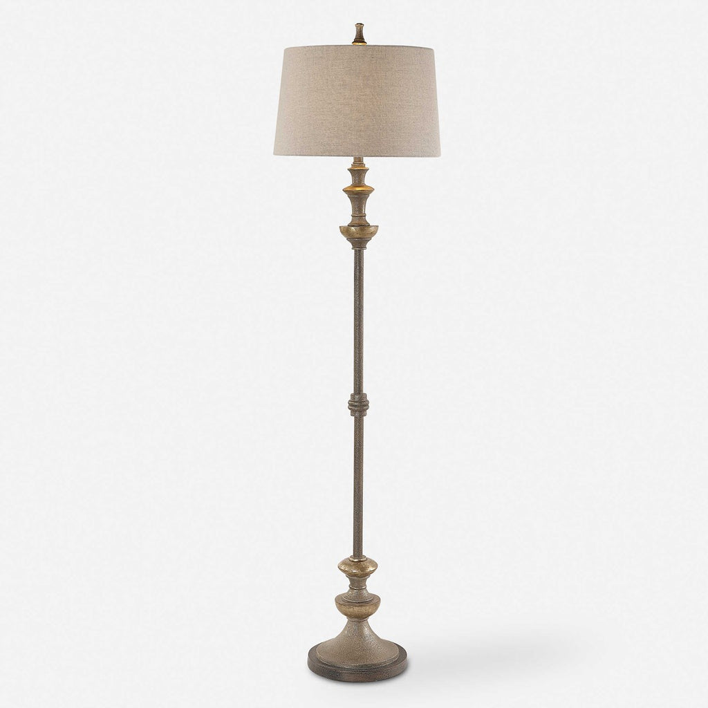 Vetralla Silver Bronze Floor Lamp - Bombay Mercantile