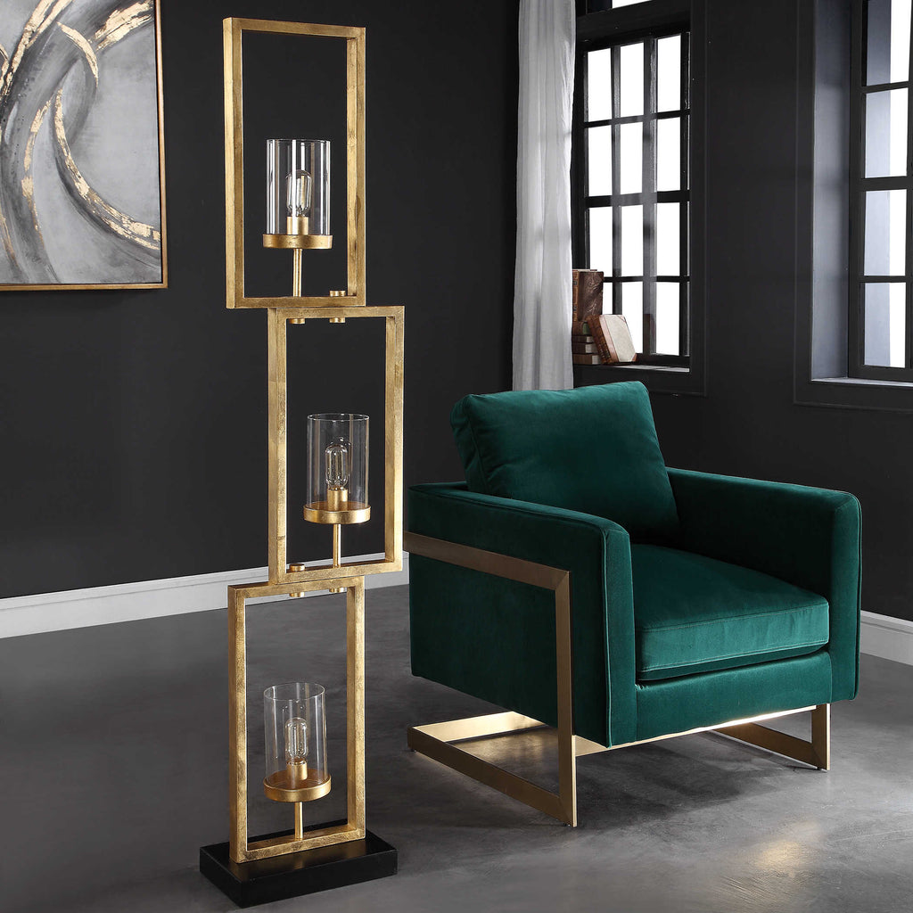 Cielo Staggered Rectangles Floor Lamp - Bombay Mercantile