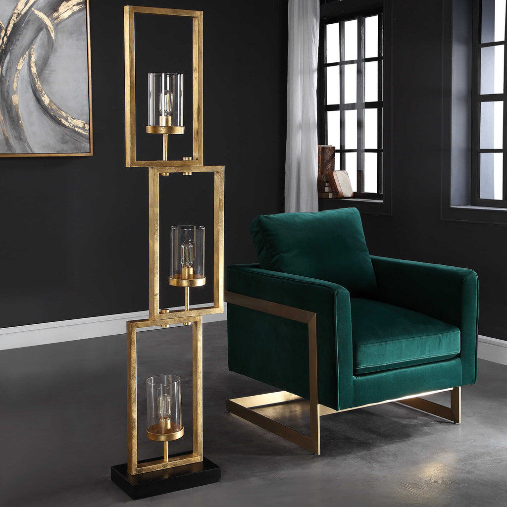 Cielo Staggered Rectangles Floor Lamp - Bombay Mercantile