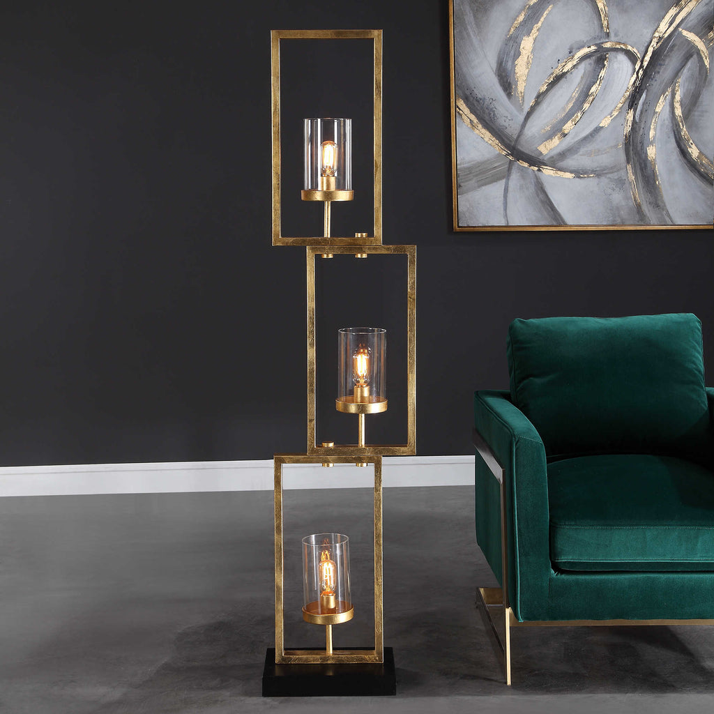 Cielo Staggered Rectangles Floor Lamp - Bombay Mercantile