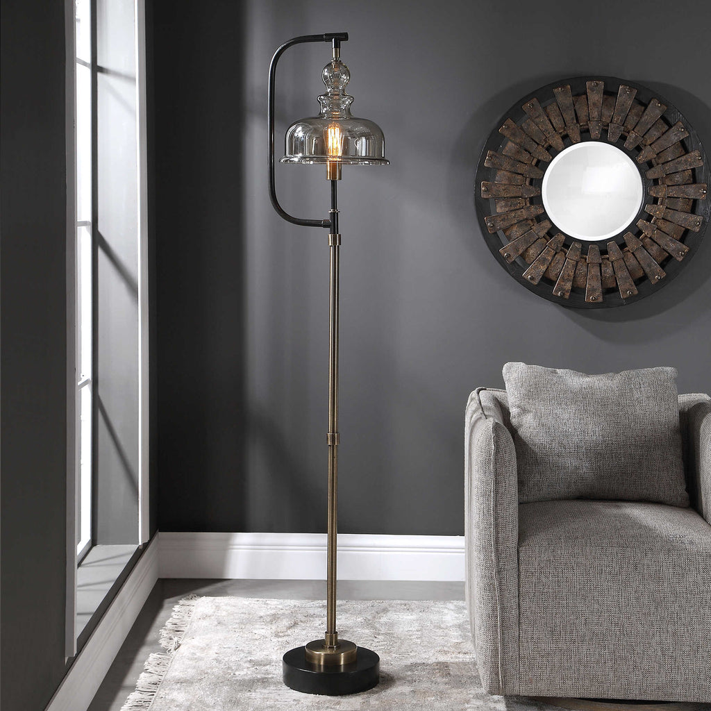 Elieser Industrial Floor Lamp - Bombay Mercantile