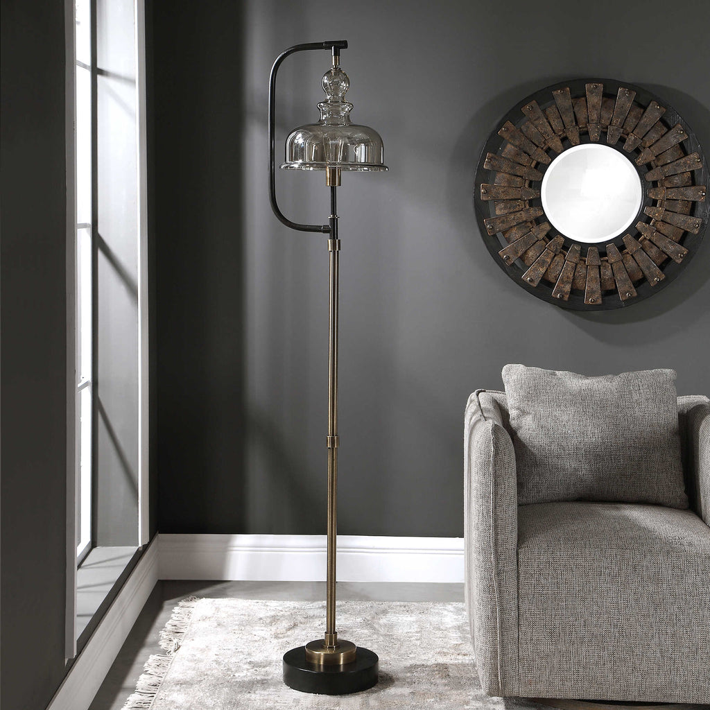Elieser Industrial Floor Lamp - Bombay Mercantile