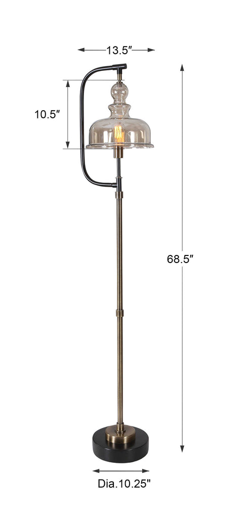 Elieser Industrial Floor Lamp - Bombay Mercantile