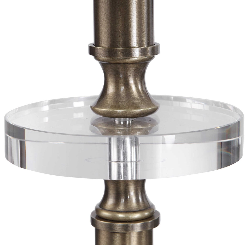 Maud Aged Black Floor Lamp - Bombay Mercantile
