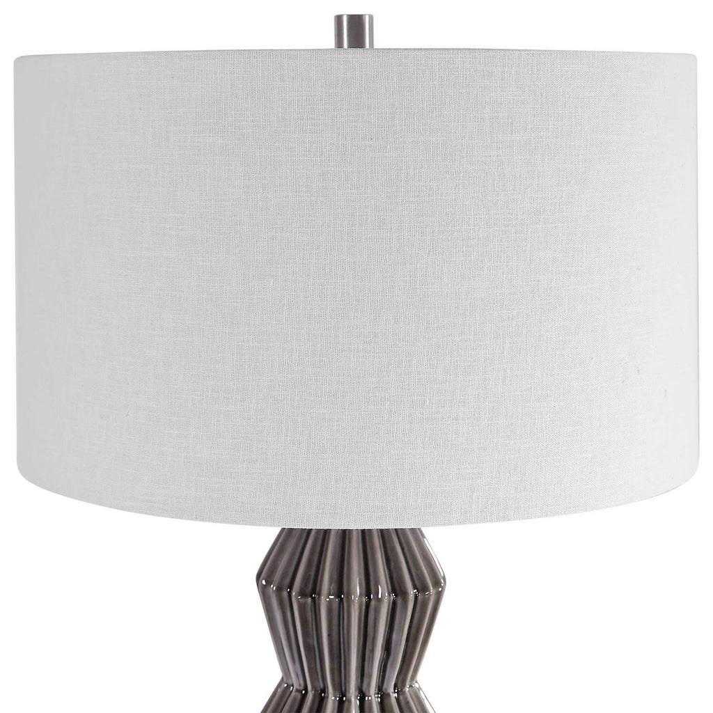 Maxime Smokey Gray Table Lamp - Bombay Mercantile