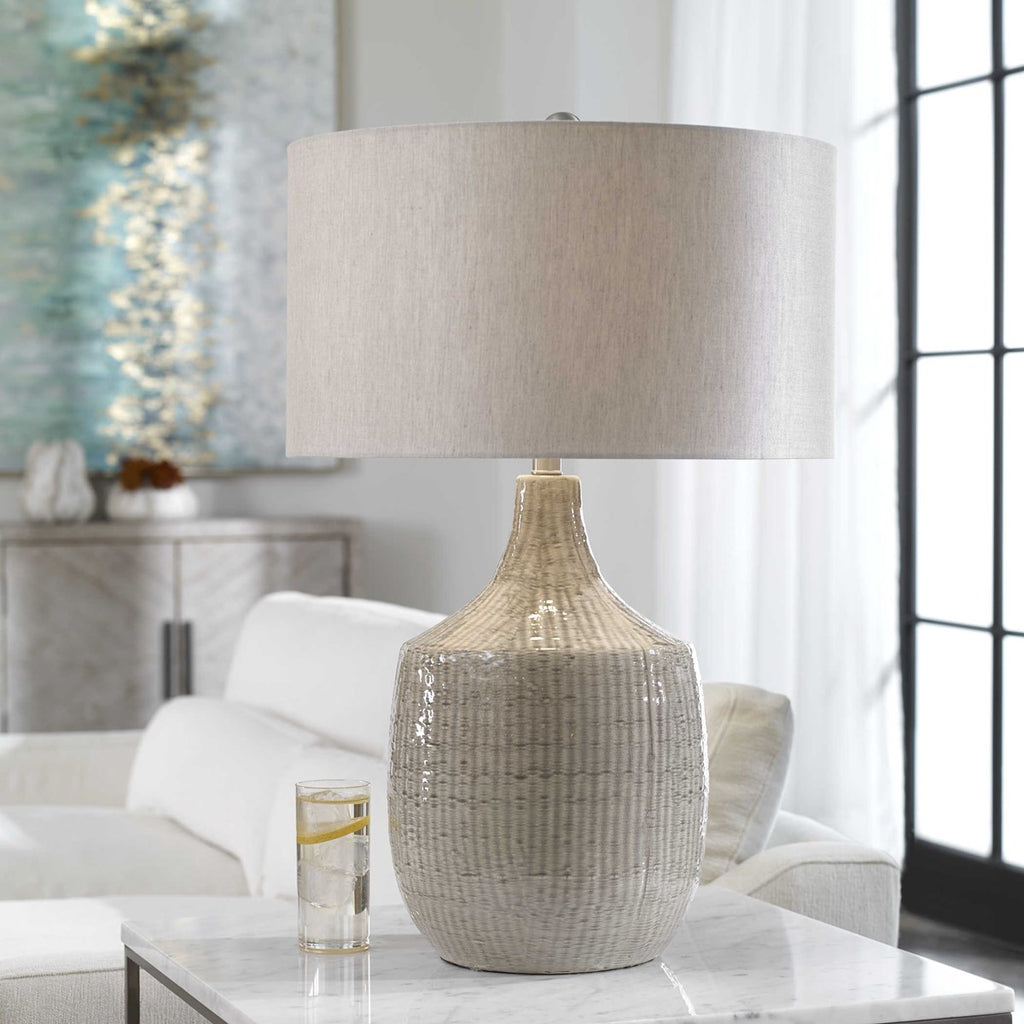 Felipe Gray Table Lamp - Bombay Mercantile
